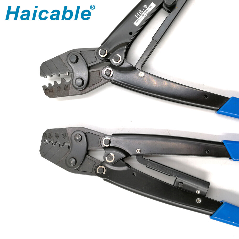 Herramienta de crimpado para terminales no aislados LX-8 de hasta 8 mm²