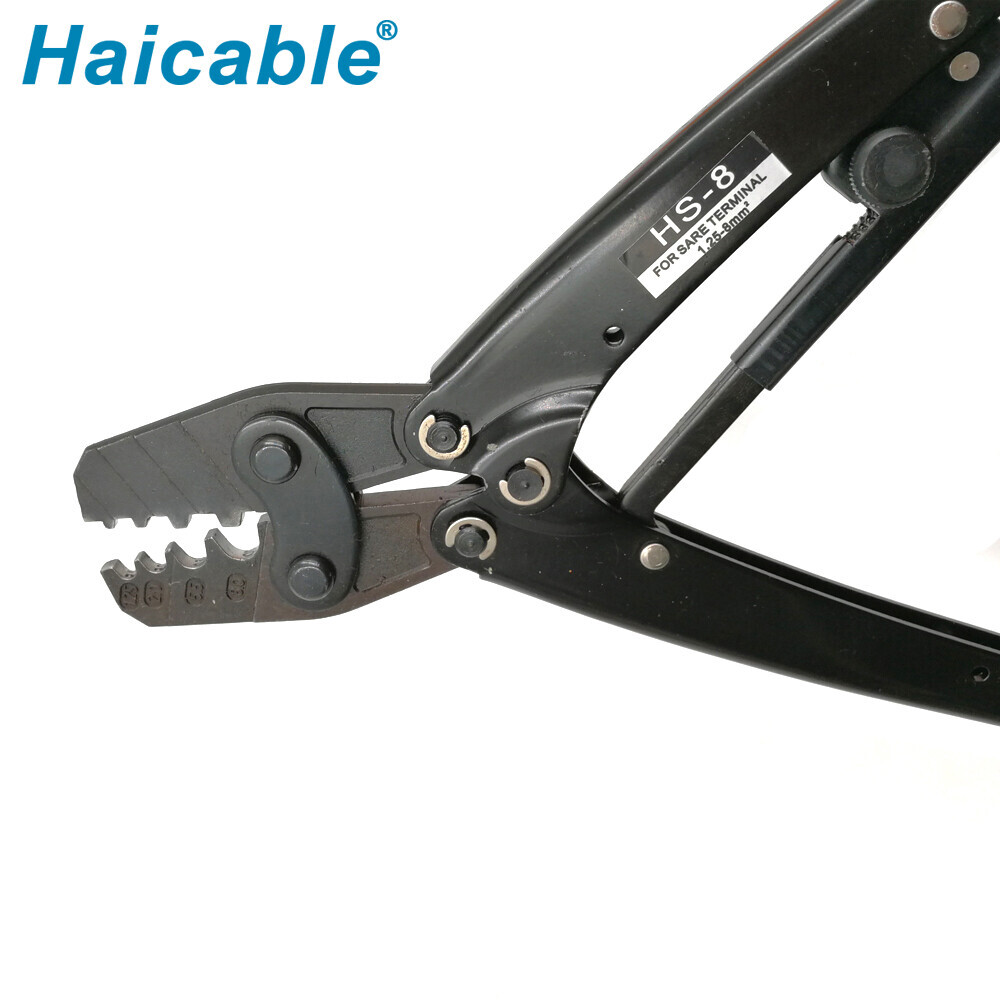 Herramienta de crimpado para terminales no aislados LX-8 de hasta 8 mm²