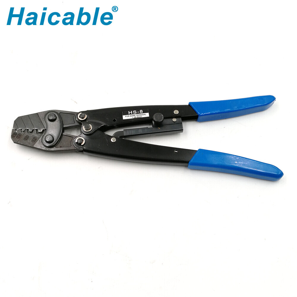 Herramienta de crimpado para terminales no aislados LX-8 de hasta 8 mm²