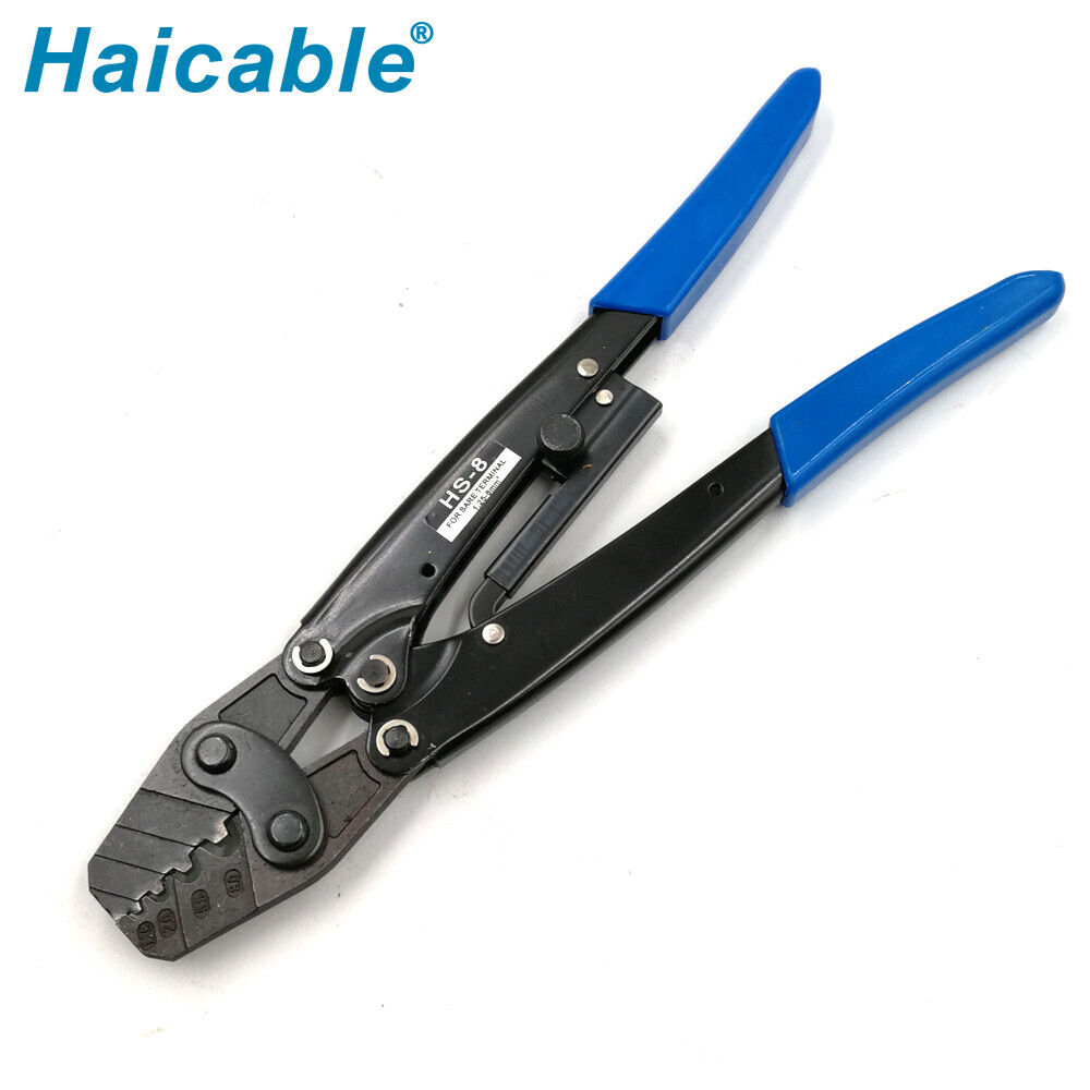 Herramienta de crimpado para terminales no aislados LX-8 de hasta 8 mm²