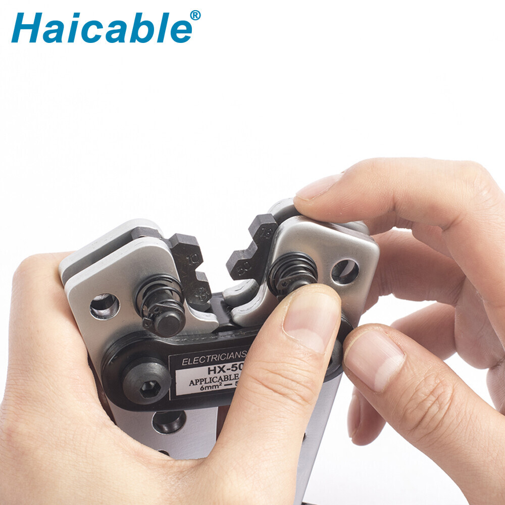 Herramienta de crimpado HX-50B para conectores y terminales de cable no aislados