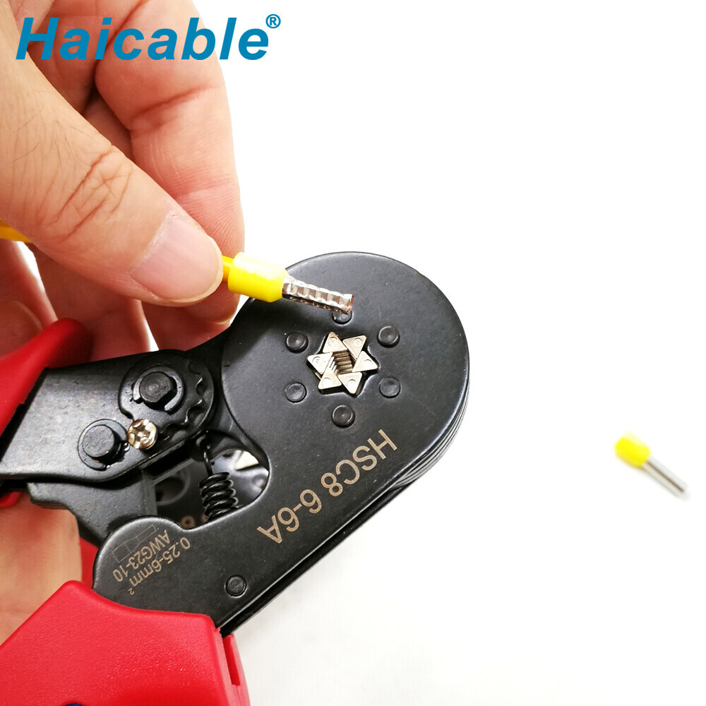 Herramientas de crimpado para fundas terminales y férulas para cables HSC8 6-6A