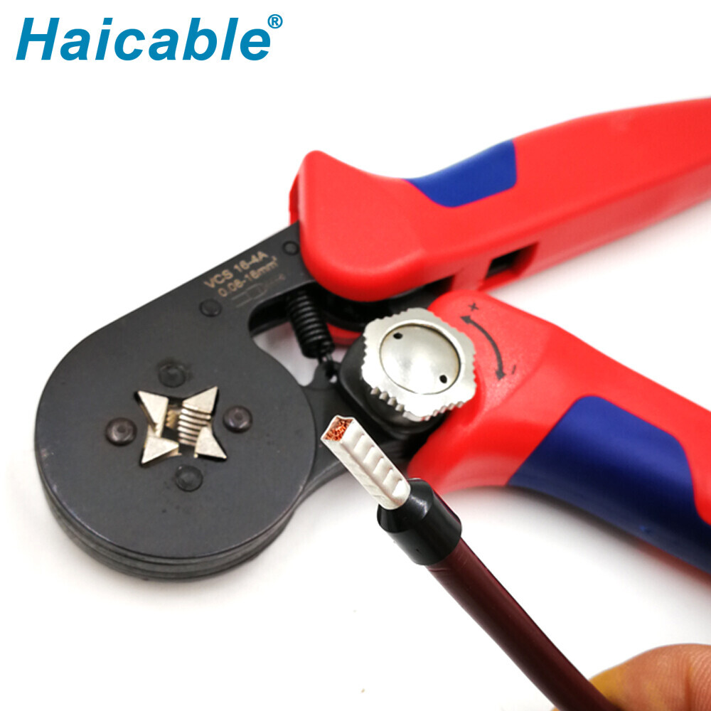 Herramienta de prensado para fundas terminales y férulas de cables VSC9 16-4A