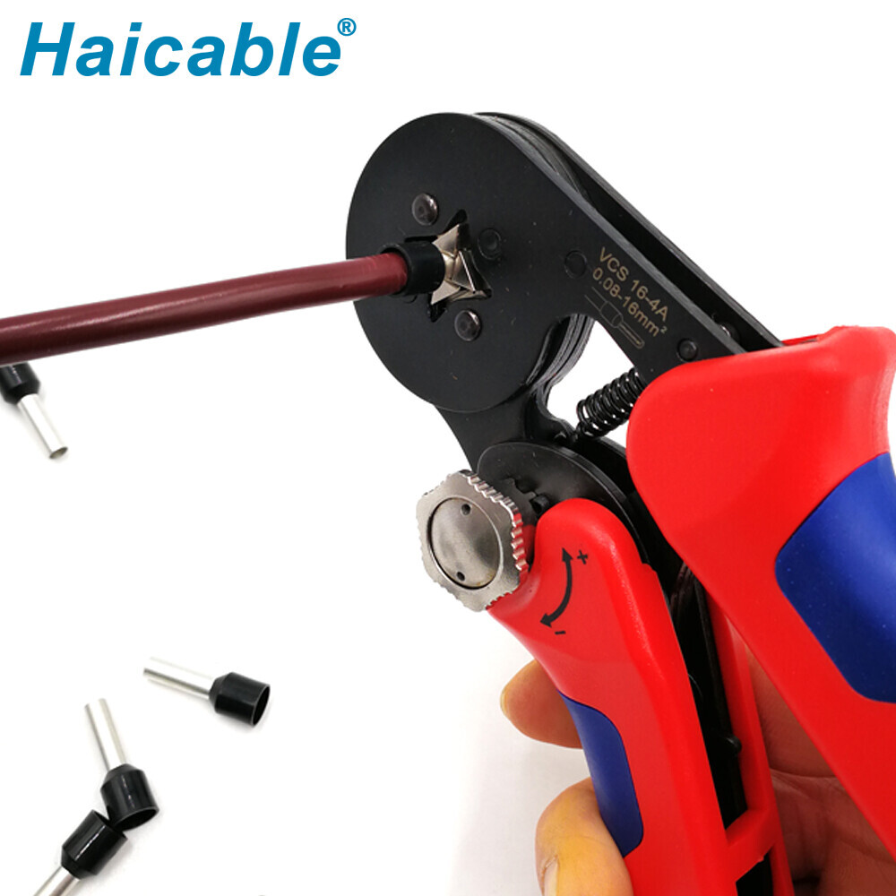 Herramienta de prensado para fundas terminales y férulas de cables VSC9 16-4A