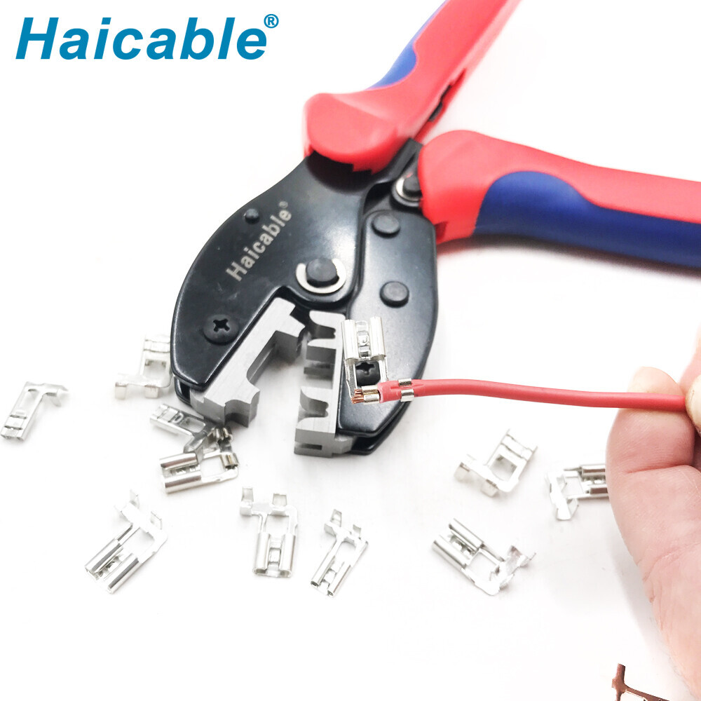 Herramientas de crimpado para terminales de bandera de 90° no aislados LY-0506FL