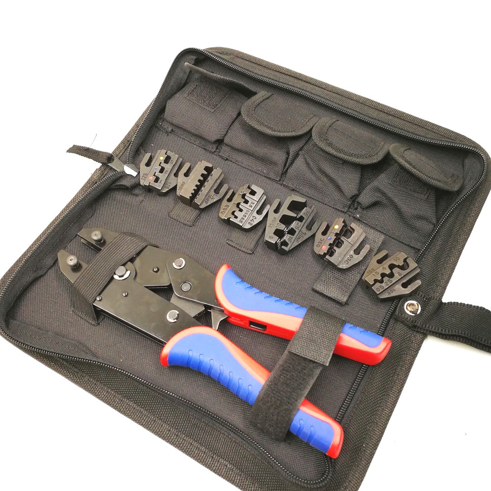 Juego de herramientas de crimpado KIT-03C con matrices intercambiables