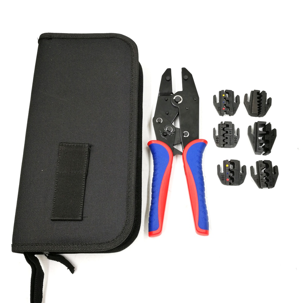 Juego de herramientas de crimpado KIT-03C con matrices intercambiables