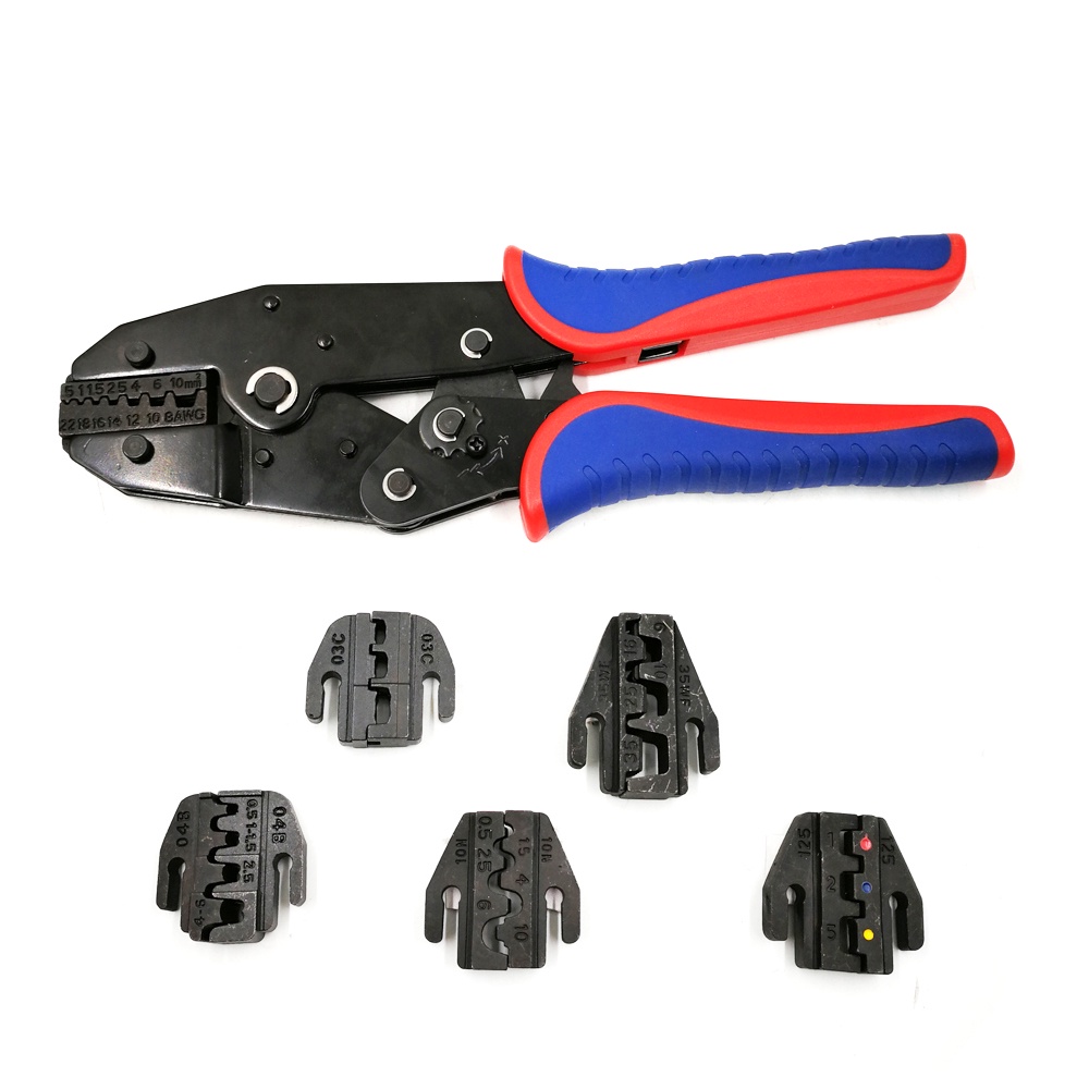 Juego de herramientas de crimpado KIT-03C con matrices intercambiables