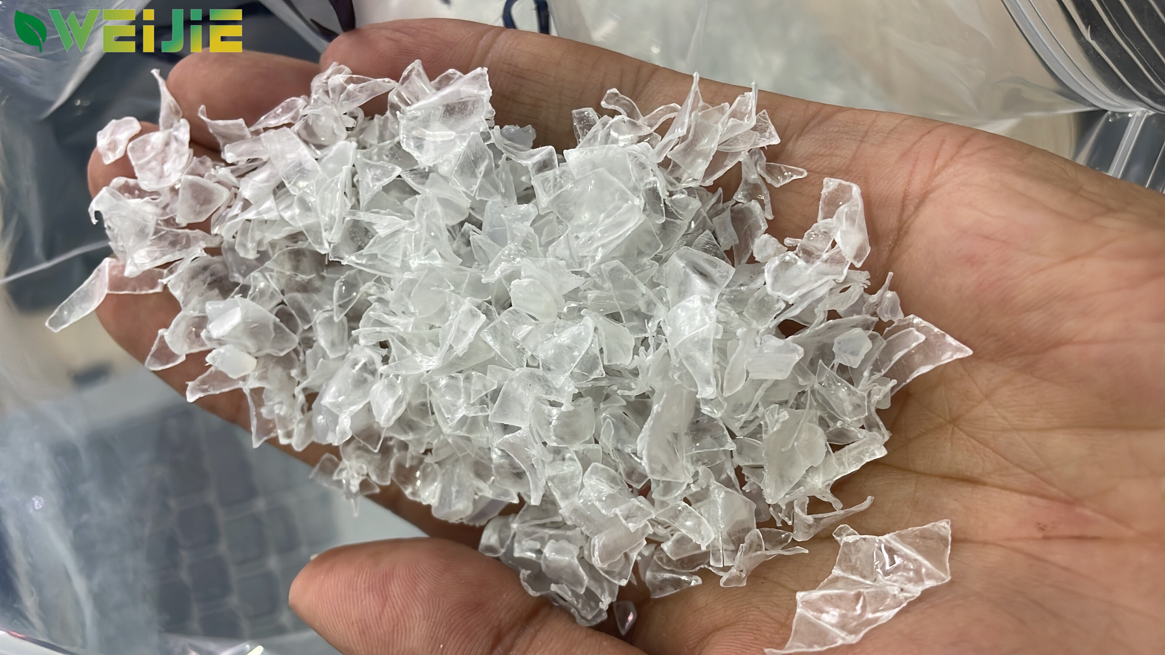 PCR PET AAA grade Transparent Flakes