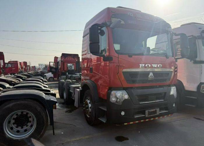 HOWO TX heavy-duty truck, 460 horsepower, 6x4 tractor (China V emission standard), dual drive, used tractor truck from China National Heavy Duty Truck Group.