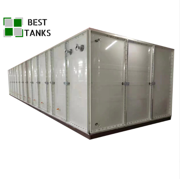 Réservoir de stockage d'eau en fibre de verre assemblé grp frp panel