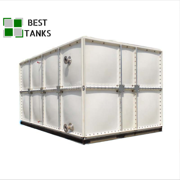 Panel de plástico de fibra de vidrio GRP FRP Tanque seccional de almacenamiento de agua