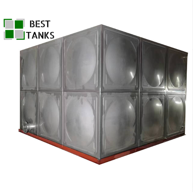 Panel de acero inoxidable prensado en caliente Tanque de agua a presión seccional