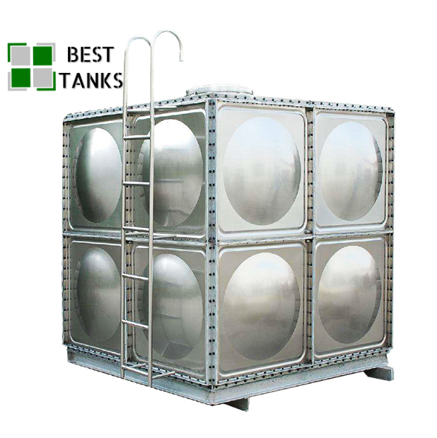 Tanque de agua de panel prensado en caliente de acero inoxidable