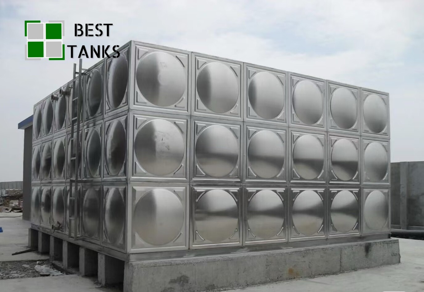 Depósito modular de acero inoxidable para agua potable