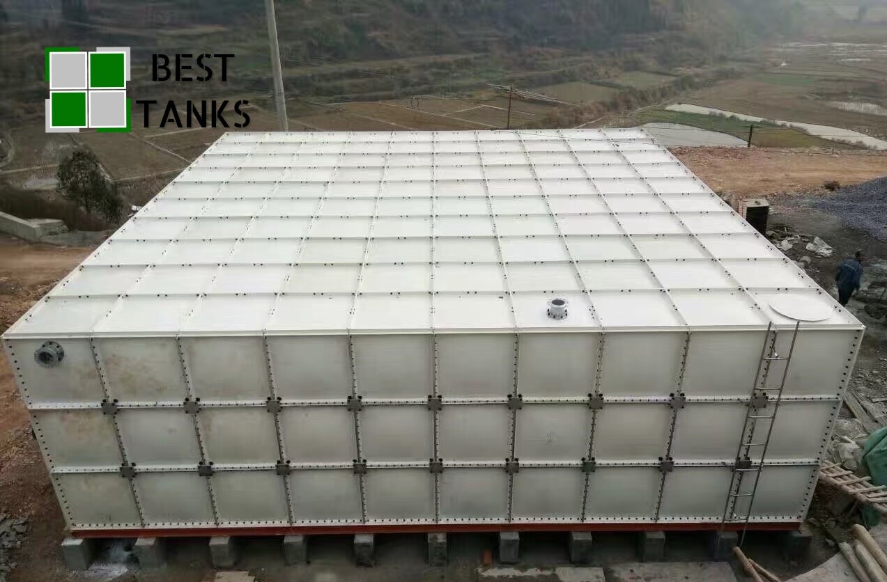 Tanque de agua GRP Tanque de agua elevado y tanque de almacenamiento para plantas de procesamiento de alimentos