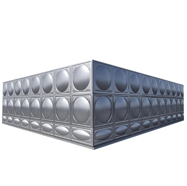 خزان مياه قطاعي من الفولاذ المقاوم للصدأ بتوصيلات برشام