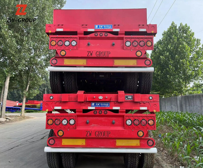 4 Axle 80Ton Flatbed Truck Trailer (remorque à plancher plat)