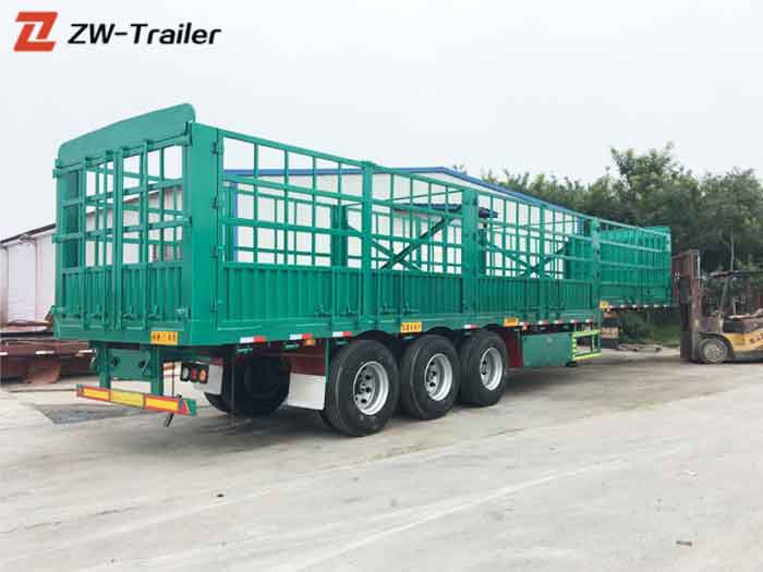 60ton 3 Axle Fence Cargo Trailer