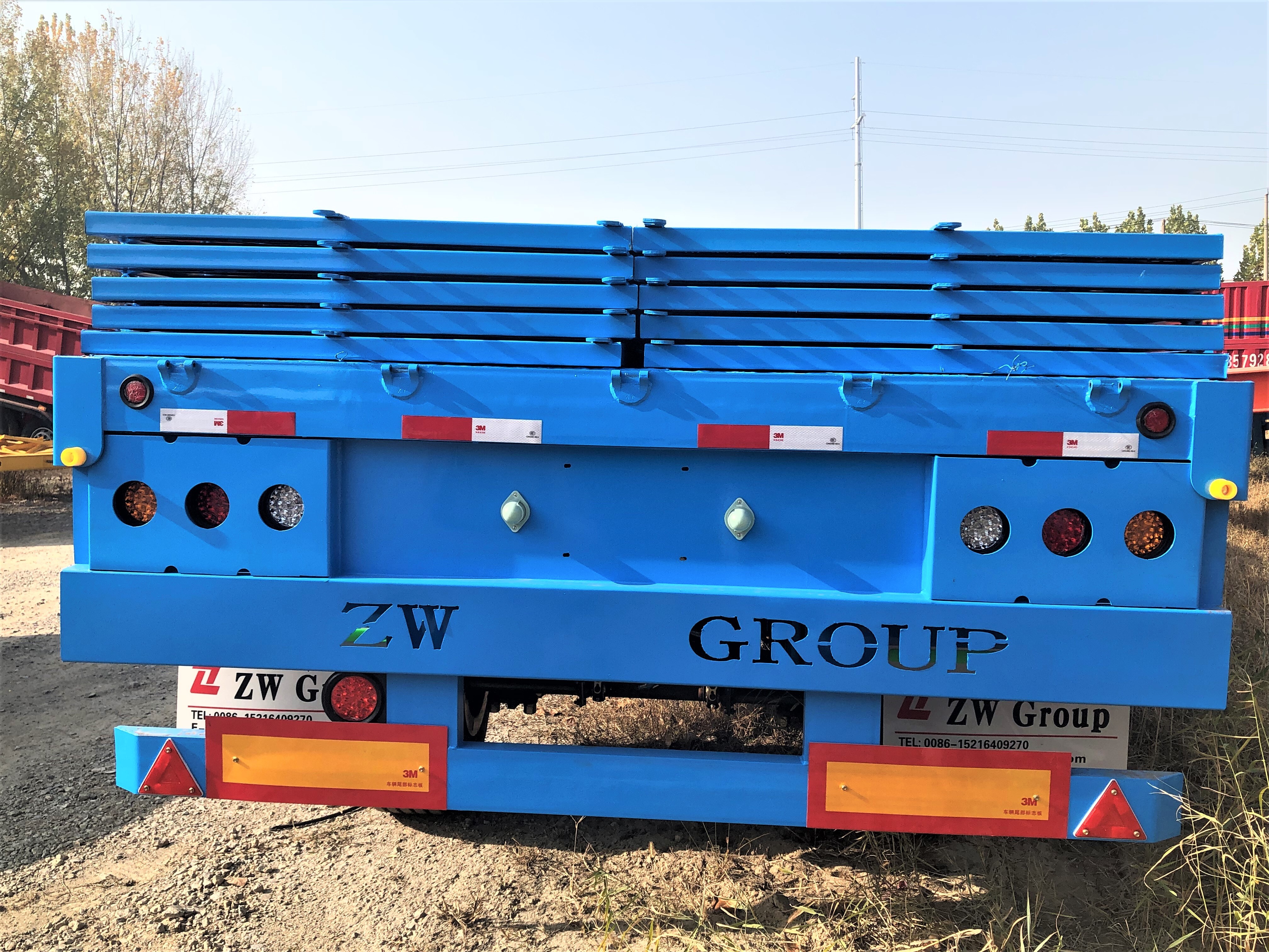 Remorque à parois latérales de 60 tonnes