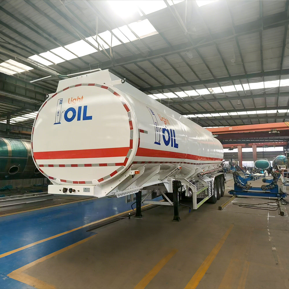 3 essieux 42 000 L citerne à carburant aluminium semi-remorque