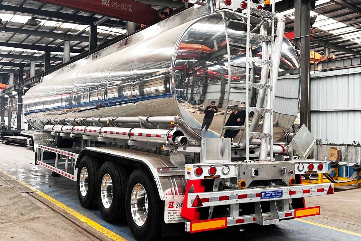 Premium 48500L Mirror-Finish Aluminum Tank Semi-Trailer
