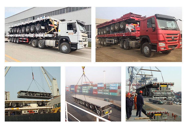 4 axles flatbed semi traielr  