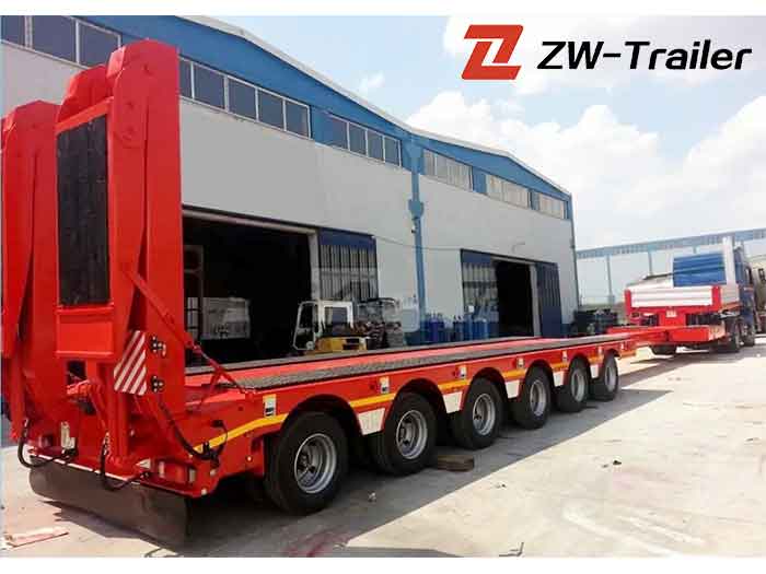 Semi remolque bajo extensible de 6 ejes y 120 toneladas