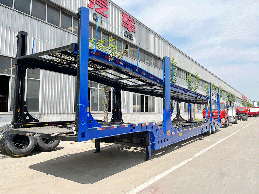 Semirremolque de transporte de vehículos de dos pisos