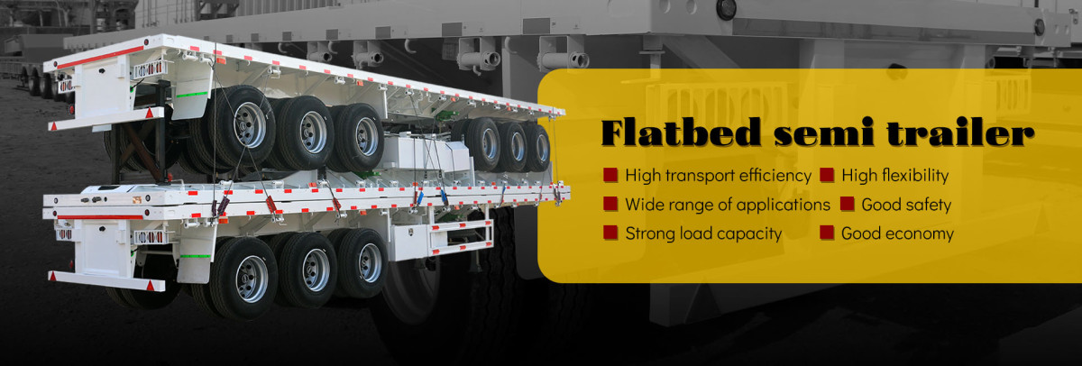 New 3 axle Flatbed Semi Trailer