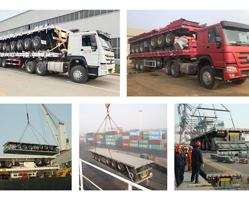 4 Axle 80Ton Flatbed Truck Trailer