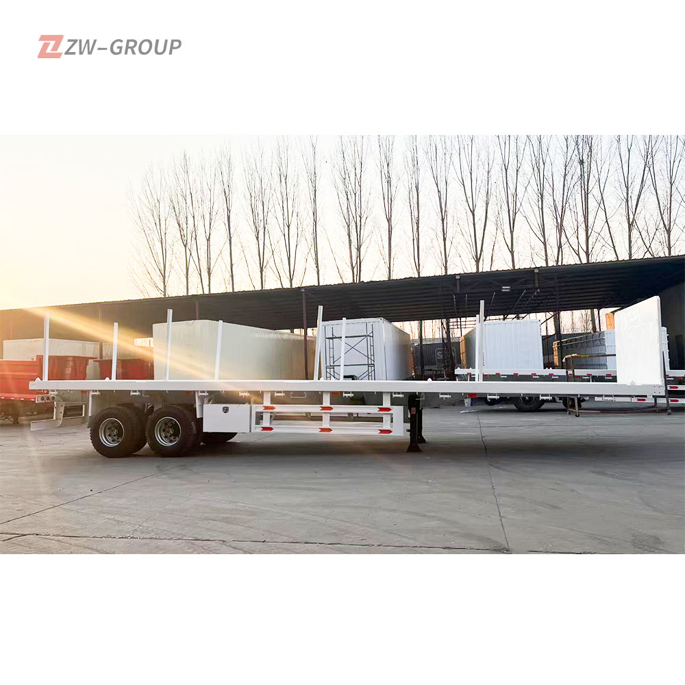 2 Eixo 40FT Flatbed Semi Trailer para Qatar