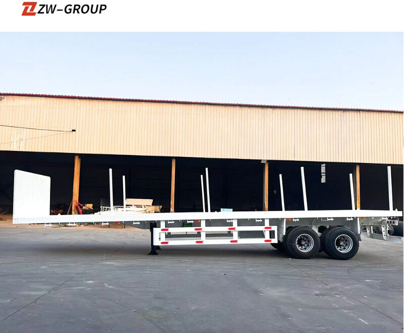 2 Eixo 40FT Flatbed Semi Trailer para Qatar