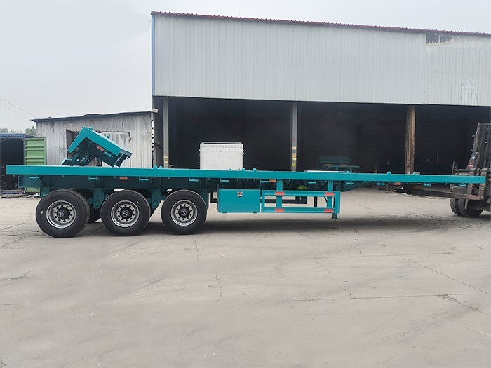 Semirreboque plataforma de 3 eixos e 40 pés