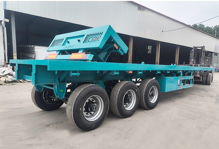 Semirreboque plataforma de 3 eixos e 40 pés