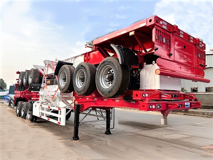 3 eixos 60ton Skeleton Semi Trailer