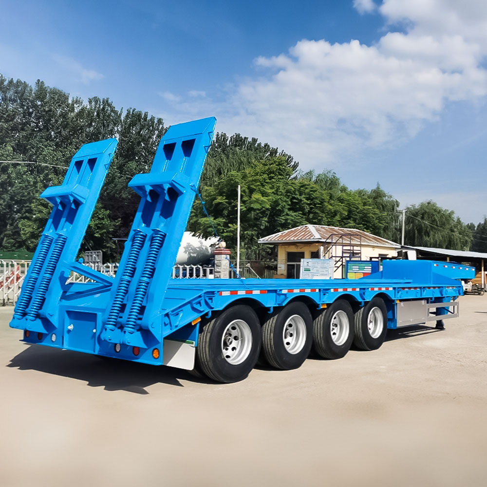 4 eixos 80 Ton LowBed semi Trailer