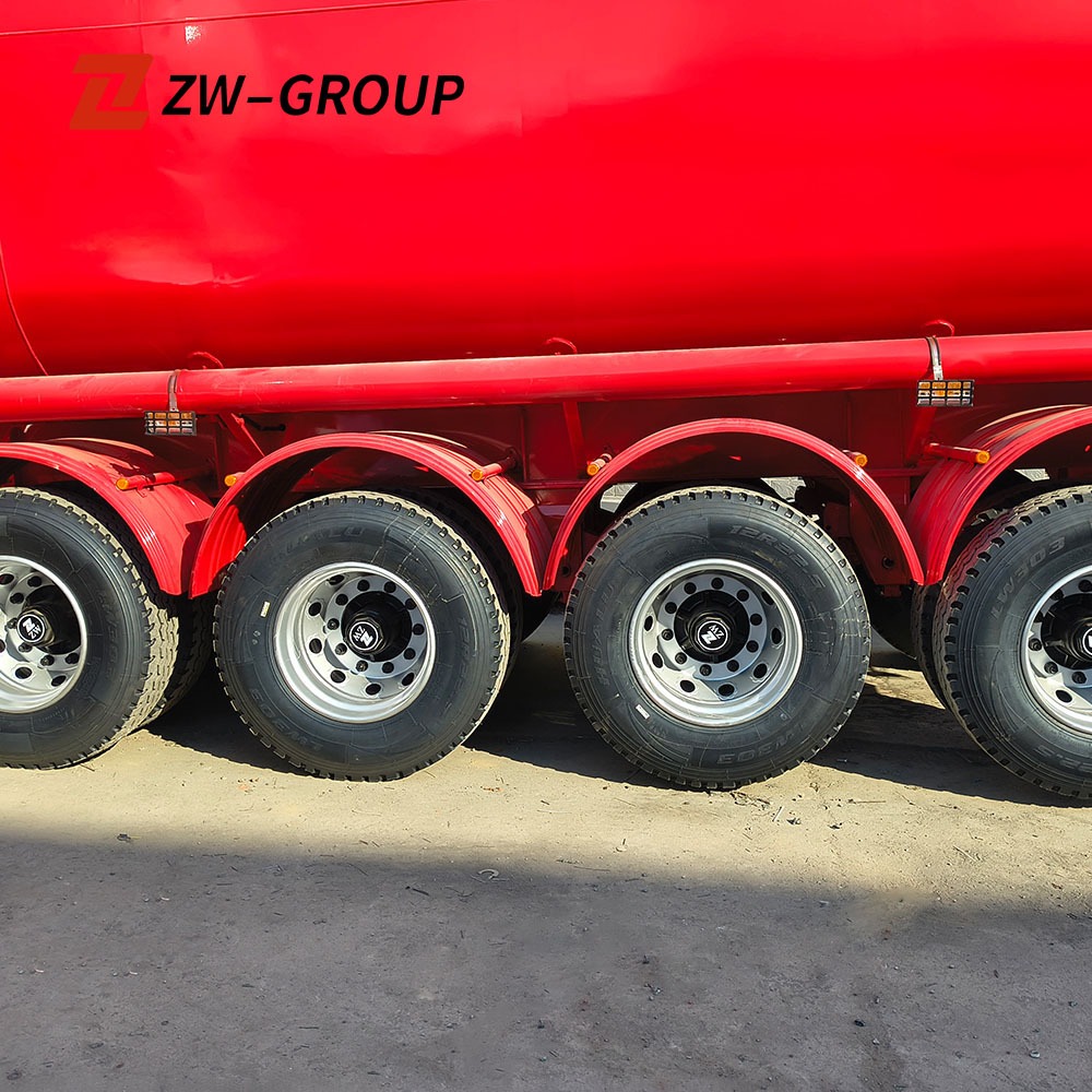 4 Eixos 80CBM Tanque de Combustível Quadrado