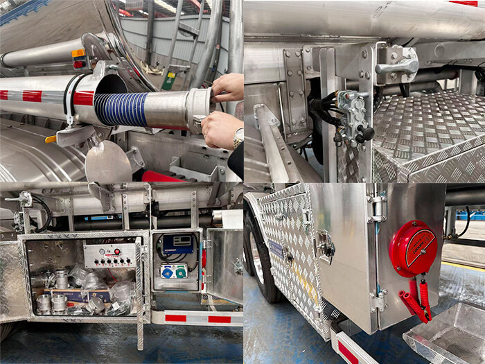 48,500 L polished Aluminum Tanker Semi Trailer