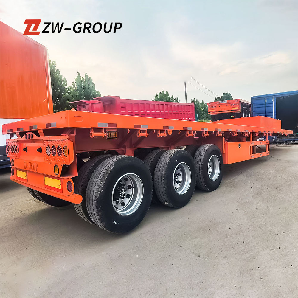 Heavy-Duty 3 Axle Flatbed Semi Trailer