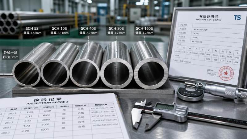 SS Pipe Schedule and Wall Thickness: What Buyers Need to Check