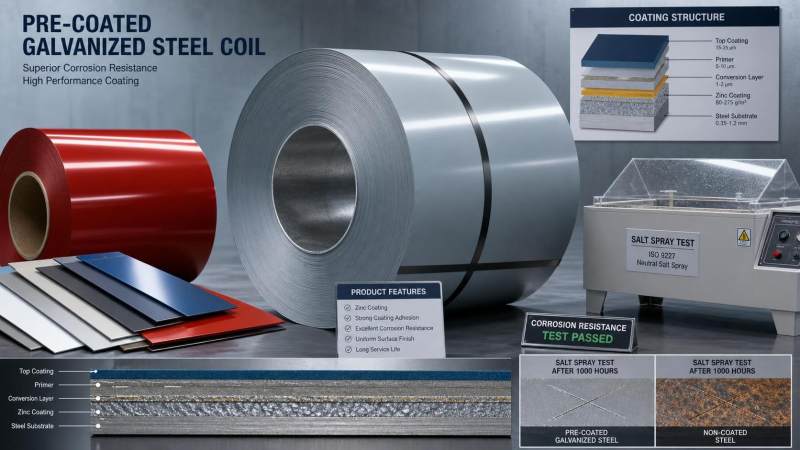 Pre-Painted Galvanized Steel Coil: Color Coating Lifespan and Corrosion Risks