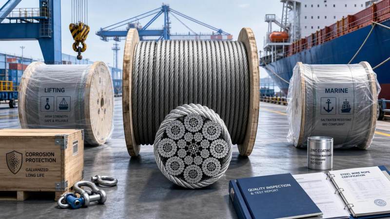 How to Compare a Steel Wire Rope Supplier for Lifting and Marine Applications?