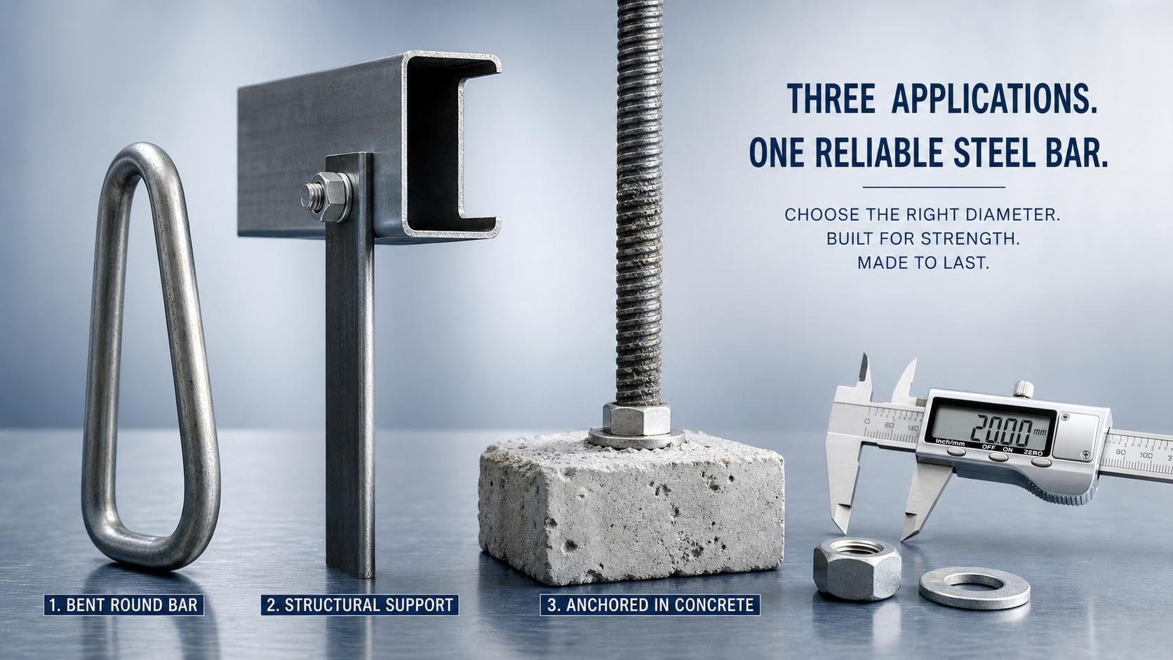 What Steel Rod Diameter Should You Use for Bending, Support, or Anchoring?