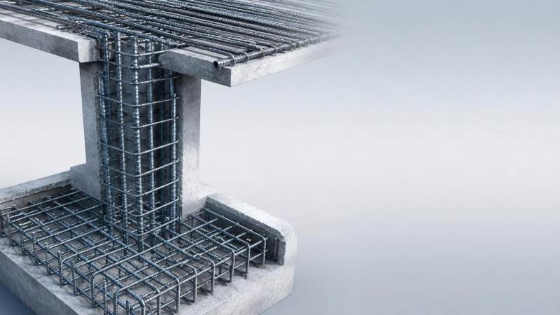 When Is Steel Rod for Construction Suitable for Footings, Columns, and Slabs?
