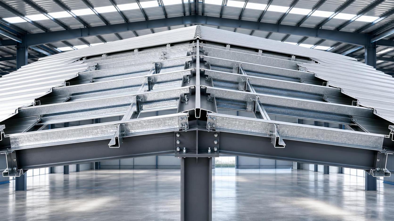 What thickness of steel purlin is suitable for light industrial roofs