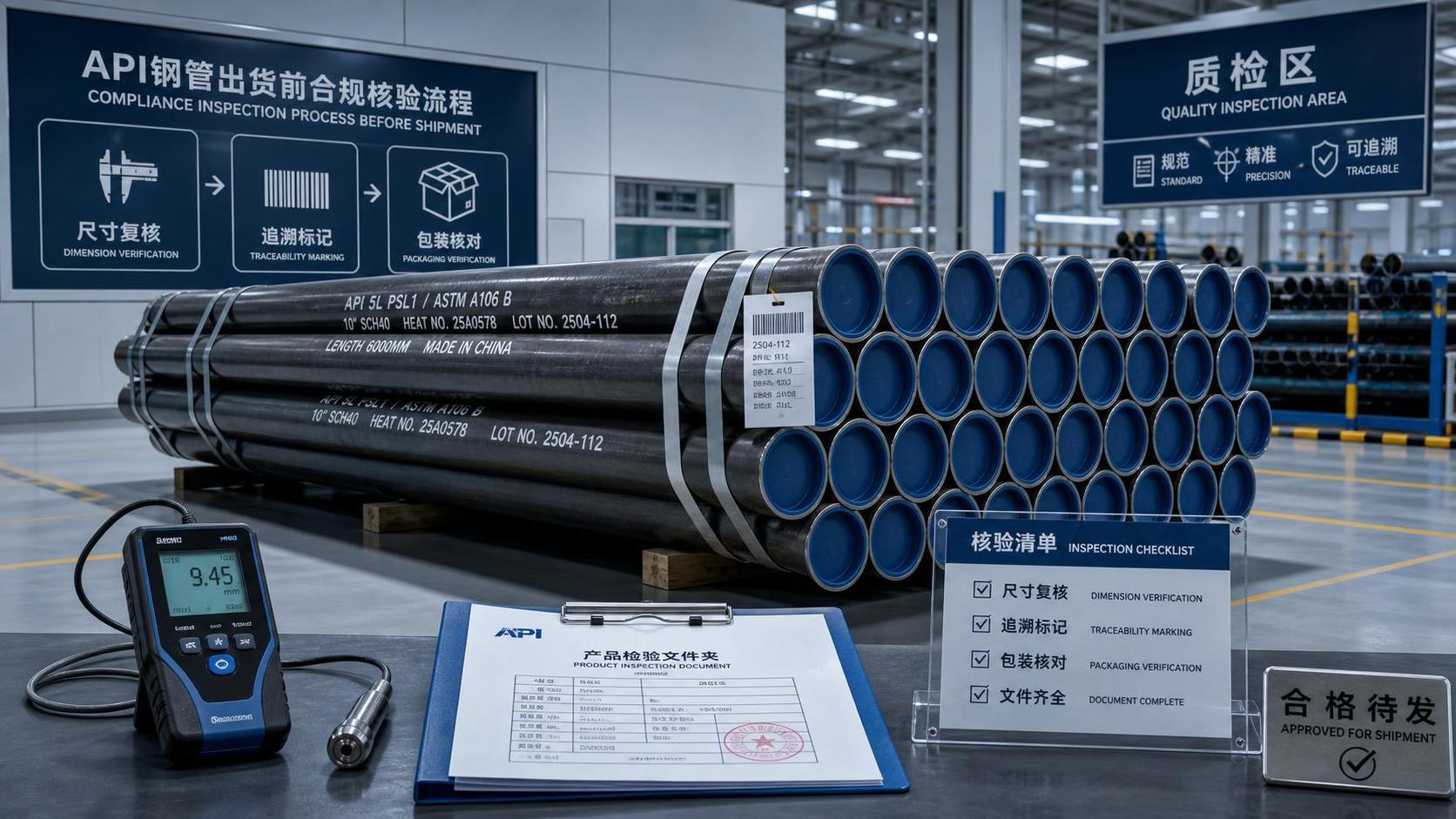 How to verify API steel pipe compliance before shipment