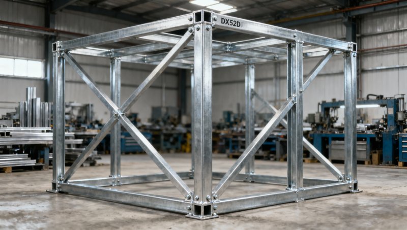 Can DX52D galvanized pipe support light structural frames
