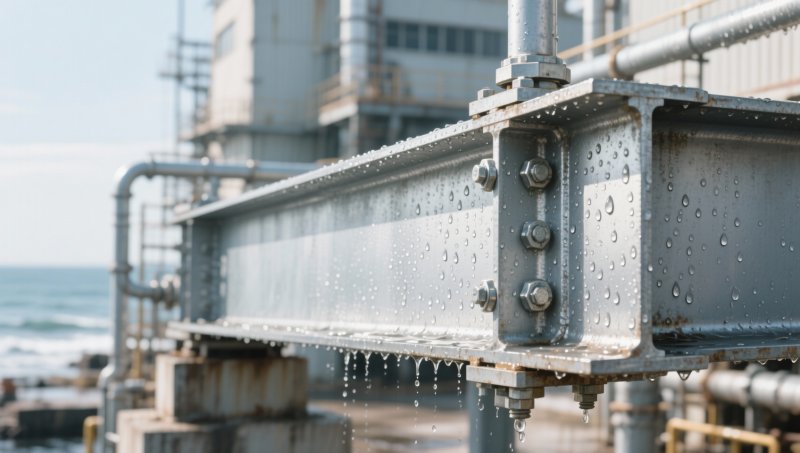 When does a galvanized steel beam need extra corrosion protection?