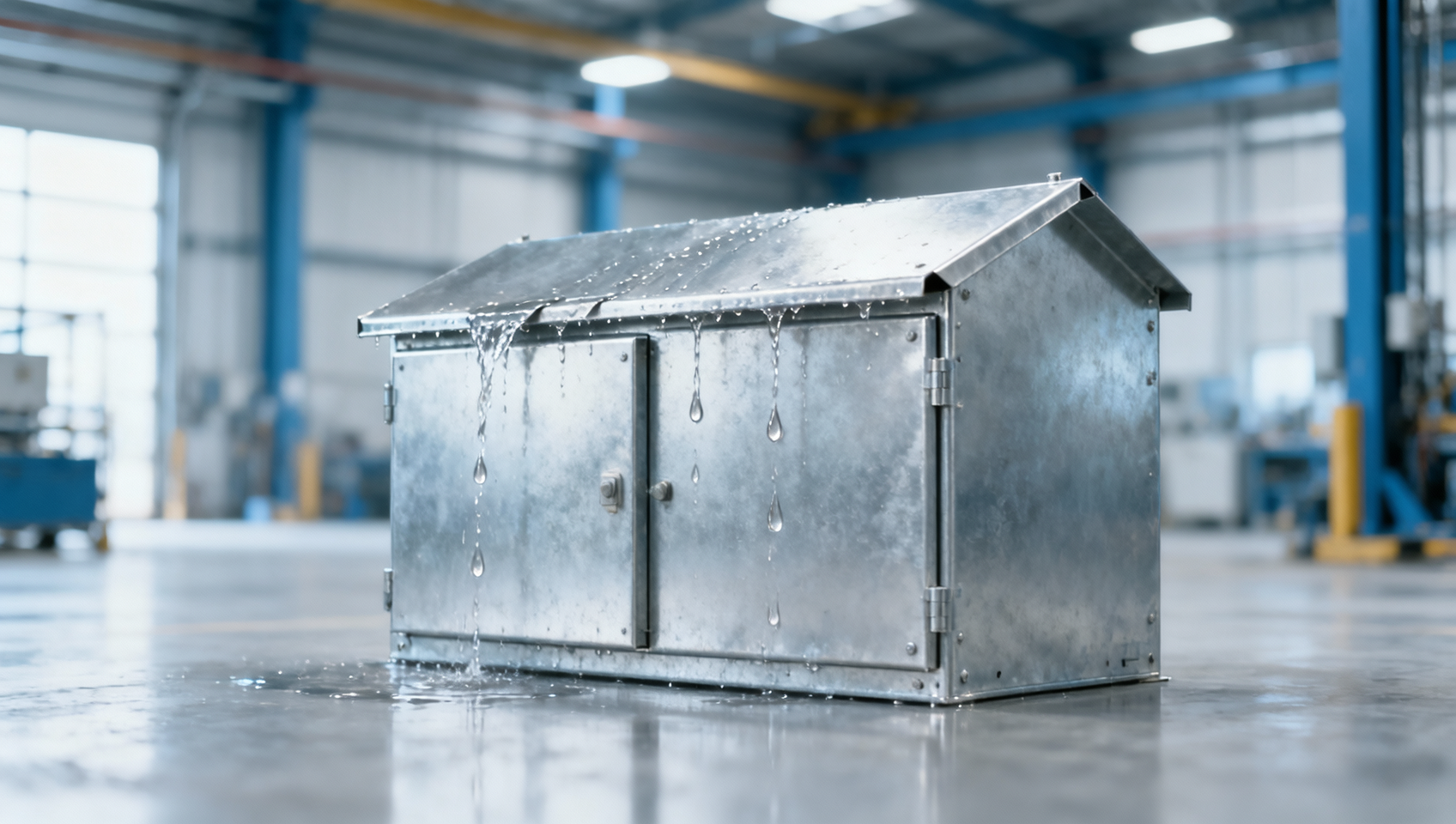 When is a gal steel sheet suitable for outdoor enclosures?